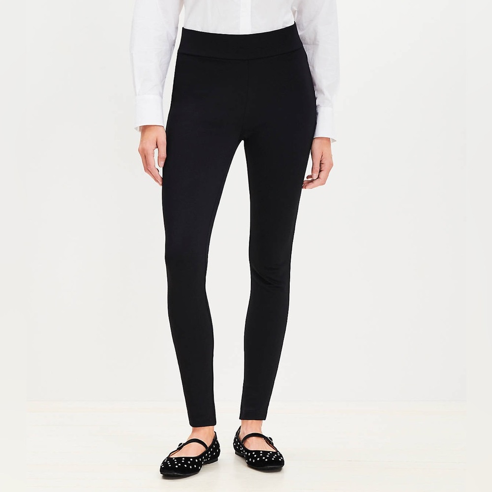 BOGO!!! LOFT Petite Ponte Leggings 2 pair medium petite- charcoal black & black